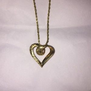 Gold heart necklace